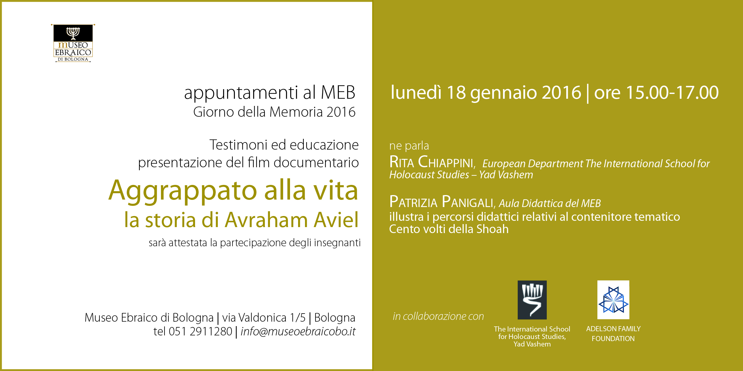 Invito didattica Avraham Aviel 