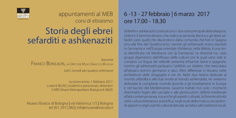 Corso Sefarditi Bonilauri 2017